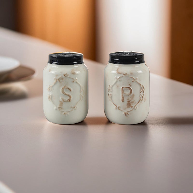 Young's Inc Ceramic Country Salt & Pepper Shaker Set, Country Style Kitchen Decor, Cute Kitchen Table Accessories and Decor, 2 pcs/Set, Mini Shakers, 2.5 Inch - Image 4
